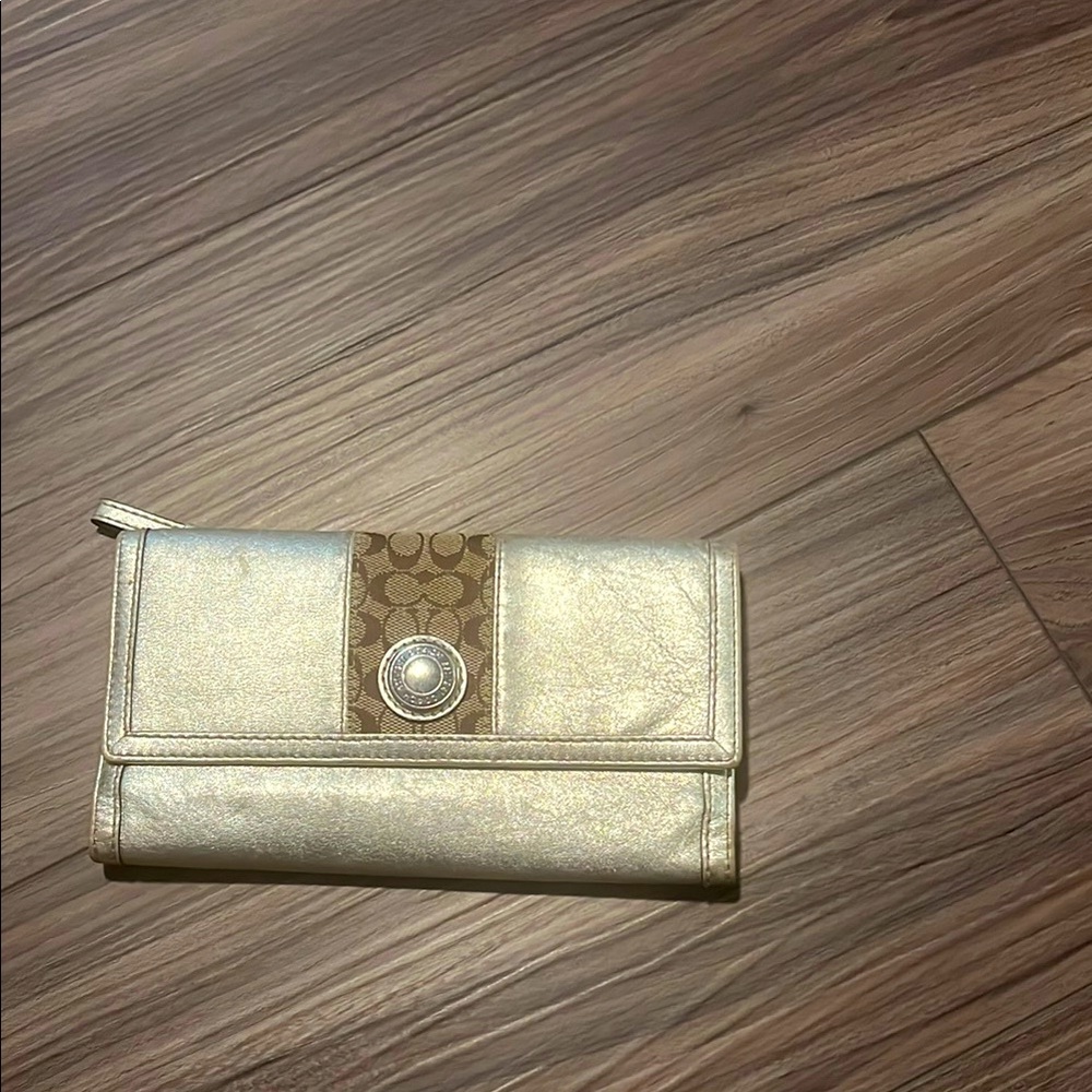 Coach Gold Metallic Women's Wallet